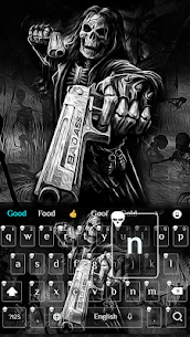 Death skull Gun Theme Keyboard For PC installation