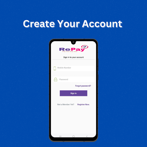 Android application Repay Recharge Commission App screenshort