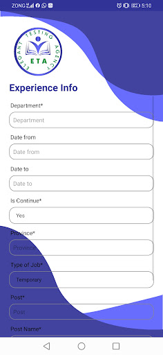 Android application E-Testing Agency screenshort