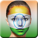 Indian Flag on Face Maker: Republic Day Face icon