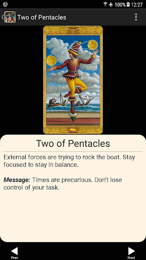 Screenshot of Mystical Tarot
