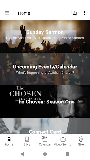 Android application Awaken Church Onaway screenshort