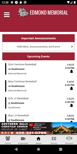 Edmond Athletics Screen 3
