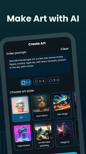 Screenshot of GenZArt: Fast AI Art Generator