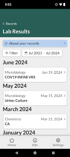 MyHealthNB Screen 3