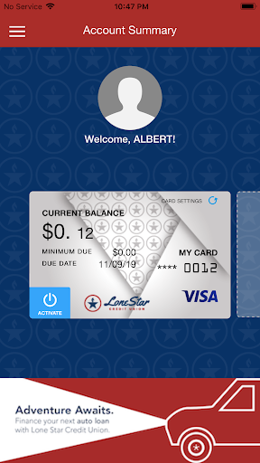 Android application LSCU Cards screenshort
