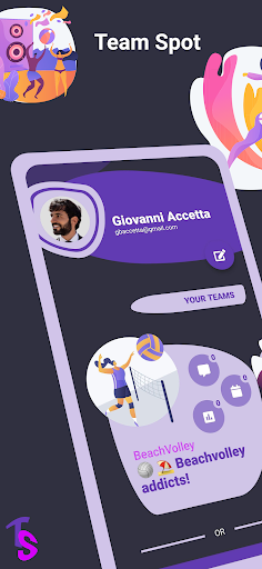 Android application TeamSpot - Join the club! screenshort