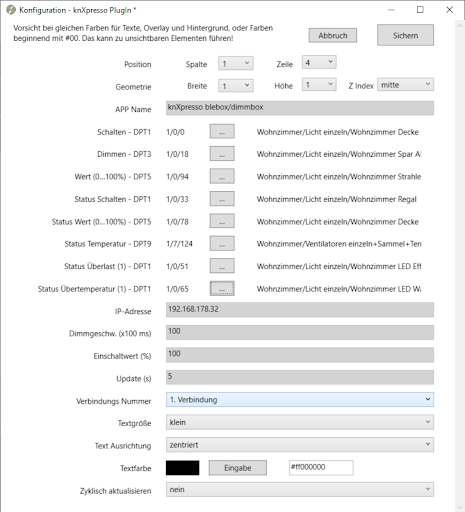 Android application knXpresso Blebox Plug-in screenshort