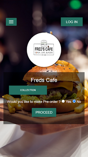 Android application Freds Cafe screenshort