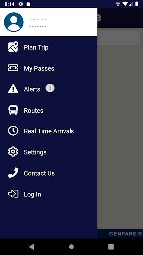 RTA GoMobile Screen 2