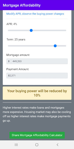 Mortgage Affordability Calc Screen 2