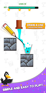 Happy Crow – Fill the Glass by Draw Lines 1