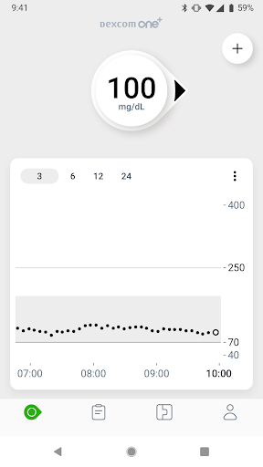 Android application Dexcom ONE+ screenshort