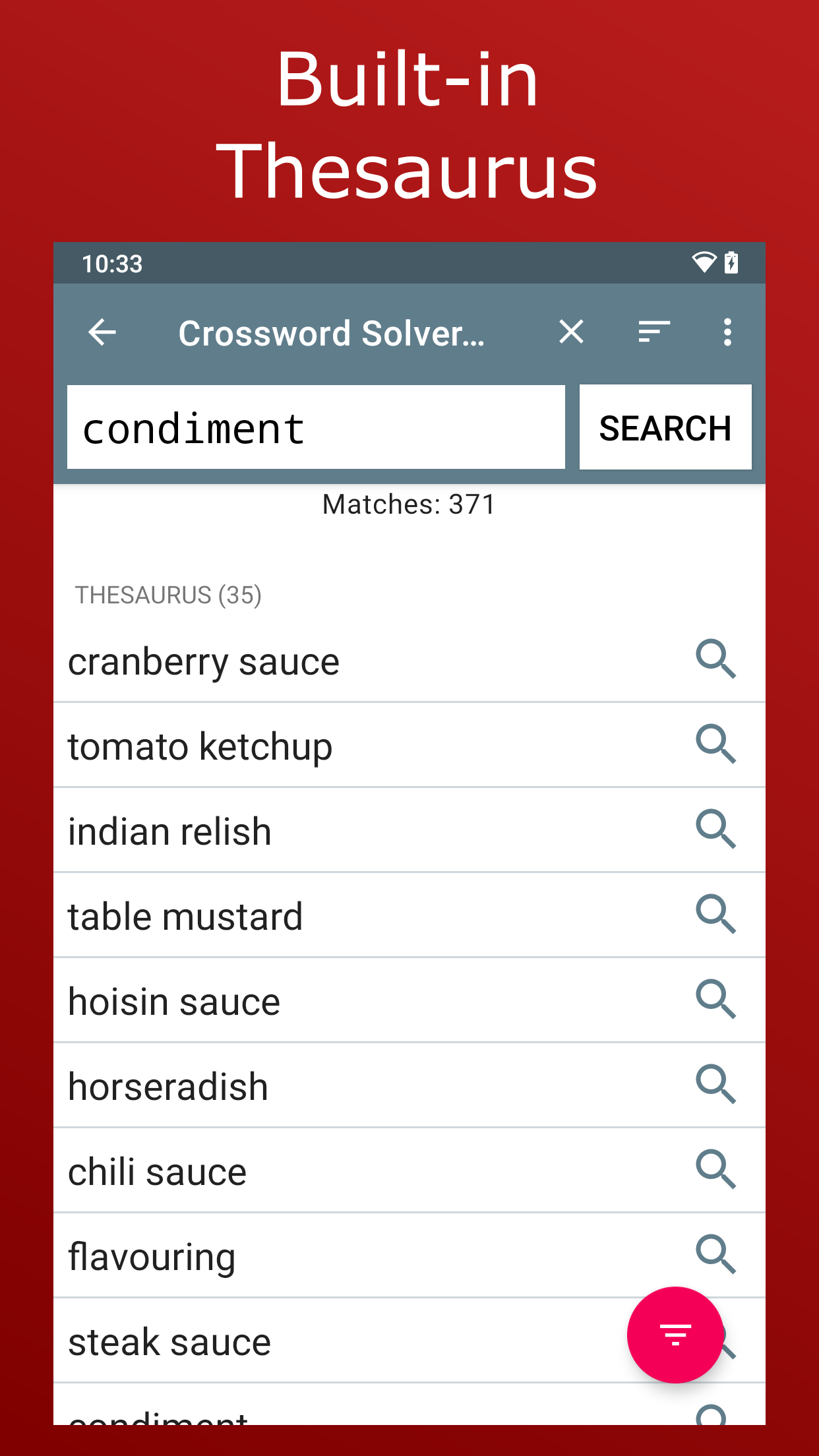 Android application Crossword Solver King Pro screenshort