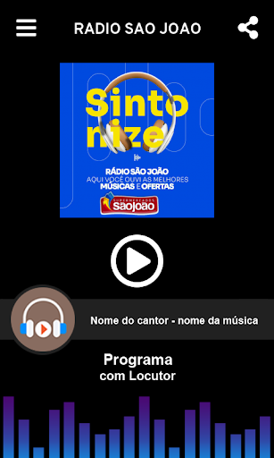 Android application RÁDIO SÃO JOÃO screenshort