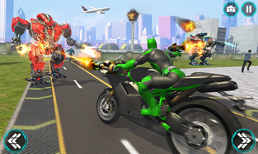 Flying Bat Robot Bike 3D Screen 3