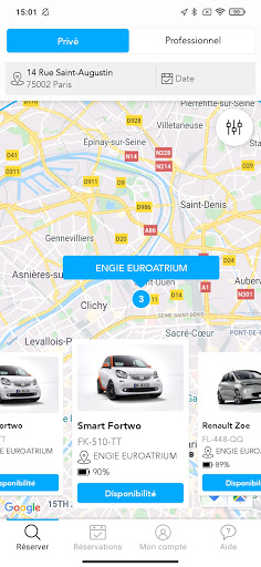 ENGIE Carsharing Screen 2