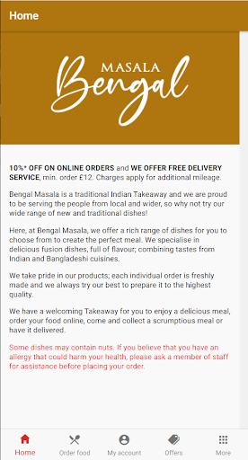 Android application Bengal Masala screenshort