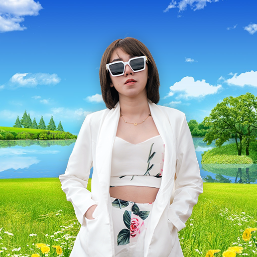 Background changer of photos logo