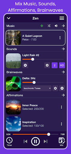 ReliefMix Affirmations & Sound Screenshot 2 - AppWisp.com