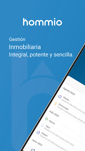 Android application Hommio Real Estate Management screenshort