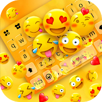 Happy Emojis Gravity Keyboard Background