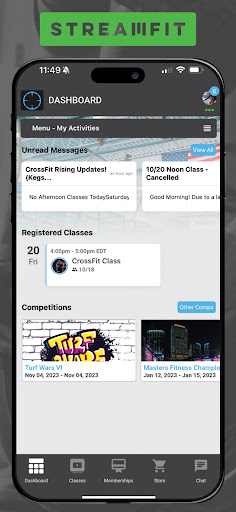 Android application StreamFit Member screenshort