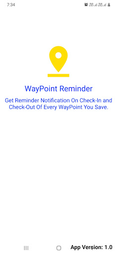 Android application Stopping Points Reminder screenshort