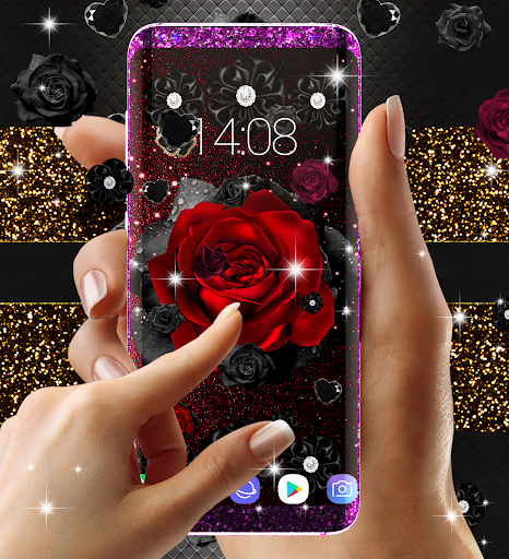 Black rose live wallpaper Screen 3