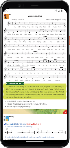 Android application Âm nhạc Lớp7 screenshort