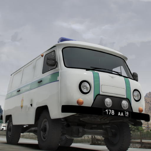Специальный автомобиль с черным крестом