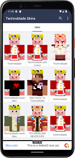 Technoblade Skins Screen 3