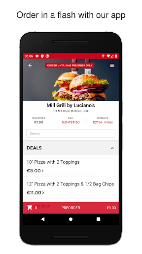 Android application Luciano's Pizza screenshort