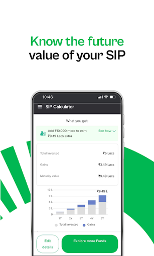 Android application SIP & Mutual Fund Calculator screenshort