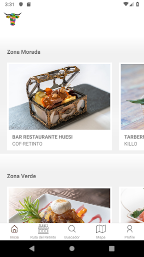 Android application Ruta del Retinto screenshort