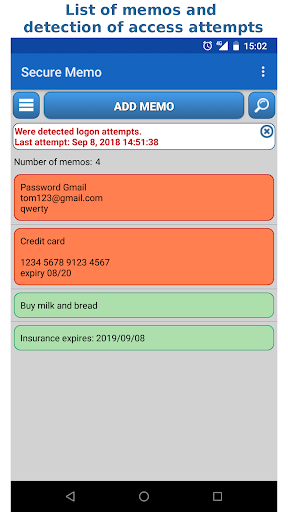 Secure Memo - Encrypted notes Screen 3