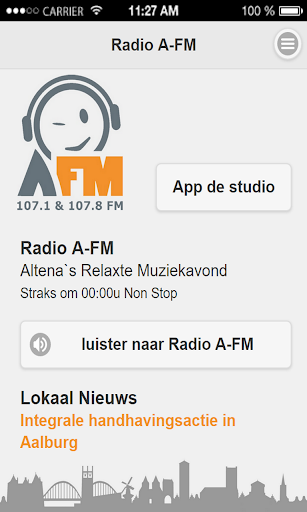 Android application Radio A-FM screenshort