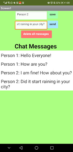 Aleens Chat App Screen 2