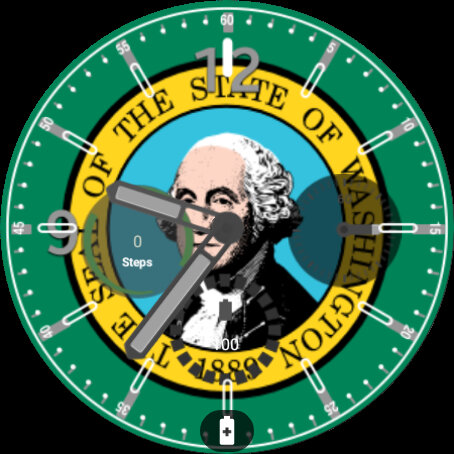 Android application Washington Flag Watchface screenshort