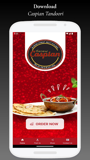 Android application Caspian Tandoori screenshort