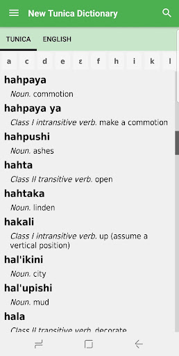 Android application Tunica-English Dictionary screenshort