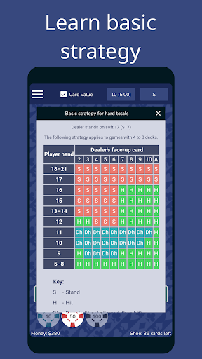 Blackjack: Card counting Screen 2
