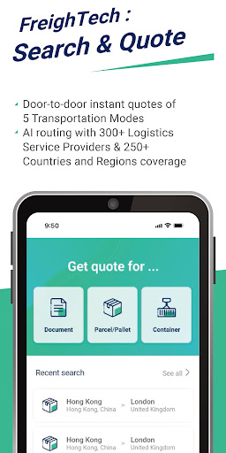 FreightAmigo – Instant Quotes Screen 3