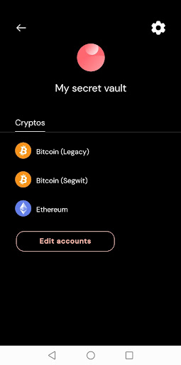 SAFEhaven Vault Screen 3