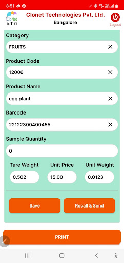 Scale Printer Online Screen 3