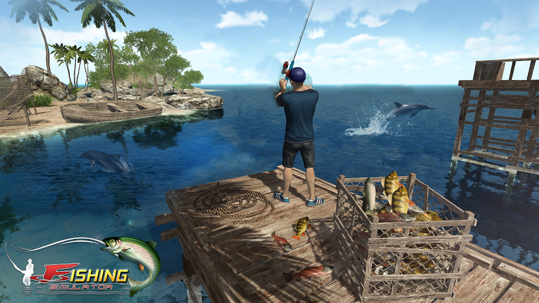 Reel Fishing Simulator 3D Game 2.8 APK + Mod (Unlimited money) for Android
