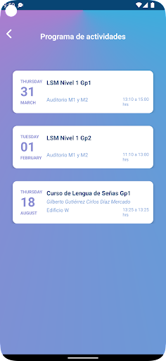 Android application Universidad Incluyente ITESO screenshort
