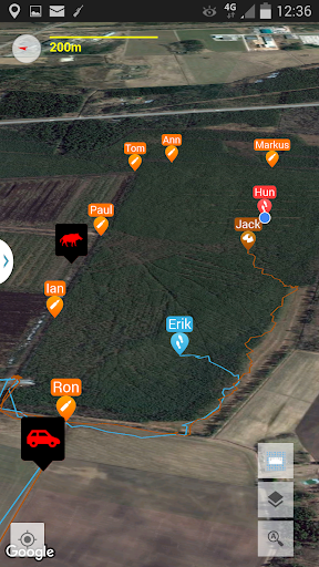 Android application Huntloc - hunting platfform screenshort
