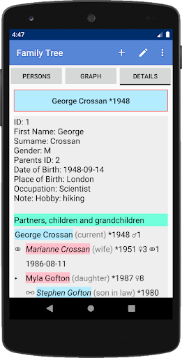 Family Tree Screen 3