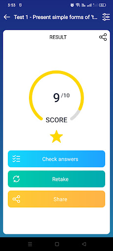 English Grammar Test Screen 3